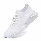 ZDFQLGV Laufschuhe Damen Sportschuhe Tennisschuhe Sneakers Laufschuhe Freizeitschuhe Schuhes Fitness Trainingschuhe Bequeme Leichtgewichts Walking Joggingschuhe Running Shoes Weiß EU 41