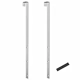 SONGMICS Türhaken, für Schmuckschrank, 2er Set, aus Stahl, geeignet für deutsche Türen, 1,2 x 2,2 x 32 cm (L x B x H), silbern JJC901E01