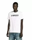 G-Star RAW Herren Distressed Logo T-Shirt, Weiß (White D24363-C506-110), L