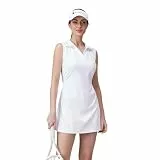 Dmwhsy Damen-Tenniskleid Polo-Golfkleider mit Shorts Sportliche Trainingsoutfits mit Taschen für Workouts