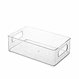 1 Stück Stapelbarer Kühlschränke (25,7x15x7,5c ) Kühlschrank Storage Organizer Kunststoff Küchen Aufbewahrungsbehälter Für Kühl- Und Gefrierschränke - Platzsparende Gefrierschrank Aufbewahrung