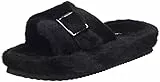 flip*flop Damen furbuckle Hausschuh, Black, 41 EU