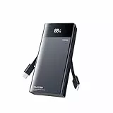 Miady Powerbank 20000mAh, 27W Externe Handyakkus Schnellladen, mit USB-C Kabel (EIN-/Ausgang), Tragbares Ladegerät für die Digitalanzeige, Kompatibel mit iPhone, iPad, Android, Samsung usw.(Schwarz)