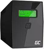 Green Cell USV 600-999VA 360W UPS Unterbrechungsfreie Stromversorgung mit spezielle Anwendung Überspannungsschutz 230V Line-Interactive Spannungsregelung AVR USV-Anlage USB/RJ11 2X Schuko LCD Display