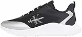 Calvin Klein Damen Runner Sneaker Eva Runner Low Lace Mix ohne Schnüren, Schwarz (Black/Silver), 39