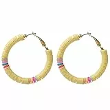 Holibanna 1paar Bunte Bohemian Ohrringe Aus Polymer Clay Wasserdichte Strapazierfähige Ohrhänger Stilvolles Accessoire Für Frauen Für Strand Partys Und Alltag