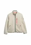 Superdry Damen Outdoor Fleecejacke mit durchgehendem Reißverschluss Ecru 36