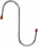 Connex S-Haken 165 x 60 x 65 mm - Belastbar bis 30 kg - Mit schützender Gummikappe - verzinkt / Universalhaken / Montagehaken für Garage / Werkstatthaken / Ordnungshelfer / DY222036