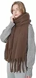 Eioeoey Damen Schal Kaschmir Schals Damen Stolen Pashminas Cashmere Schal Warme dicke Wolle Stolen Schals Für kalte Winter