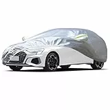 Favoto Auto Abdeckung Winter Abdeckplane - Wasserdicht Autoplane UV-Schutz Staubdicht Kratzfest Windfesten Atmungsaktiv Passend für Audi A3 Sportback(1996-2024) Silber