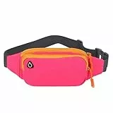 YYKSYDPT Bauchtasche, Gürteltasche für Herren Damen, Hüfttasche mit Verstellbarer Gürtel, Bauchtasche mit 2 Reißverschlusstaschen für Radfahren, Wandern, Bergsteigen (Rosa)