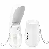 JOPHEK 300ml Tragbare Haustier Trinkflasche, 180°Faltbare Hund Katze Haustiere Auslaufsicher Wasserflasche, Hunde Katzen Flasche mit Aktivkohlefilter für Täglich Spazieren Gehen Reisen Campen