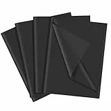 60 Blatt Schwarz Seidenpapier, 35 x 50 cm Geschenkverpackung Seidenpapier für Weihnachten Geschenkverpackung Kunst Handwerk DIY Geburtstag Hochzeit Babyparty Geschenkpapier