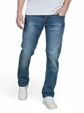 Replay Jeans Herren Stretch Straight Fit Grover Jeanshose Hose Denim, Länge:32L, Farbe:Medium Blue Denim (MA972Z.000.917.009), Weite:38W