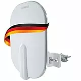 SCHWAIGER 662245 Außenantenne-Set aktiv DVB-T2 terrestrisch digital Empfänger Verstärker Outdoor 50km-Reichweite 4K UHD LTE Filter