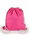 Naturstube® Baumwoll Turnbeutel Rosa Sportbeutel Zuziehbeutel Gymsack Sack Jute Schule Rucksack Stoffbeutel & Sportbeutel zum Bemalen
