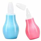 Vesaneae 2 Nasensauger, Nasenreiniger aus Silikon, Nasenpumpe Baby,Nasensekretsauger,Nasal Aspirator Wiederverwendbar,Sekretsauger,Schleimentfernung für Säuglingsnasenverstopfung Relief,Rosa und Blau