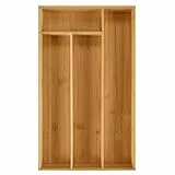 Blumtal Besteckkasten aus 100% Bambus - Schubladentrenner Küche mit 4 Fächern - Küchen Organizer Bambus Box - Organzier Schublade passend für IKEA Maximera - Schubladen Trenner - Besteckeinsatz