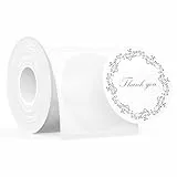 SUPVAN Etiketten selbstklebend wasserfest für T50M Etikettendrucker (φ50 mm), 150 pro Rolle, schwarz auf weiß