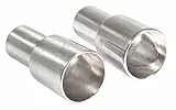Rayher Flaschenkerzenhalter für Stabkerzen, 2 Stück, Metallkerzenhalter silber, Gesamthöhe 5 cm, Innendurchmesser 22 mm, Kerzenhalter für Flaschen, 46694606