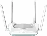 D-Link R15 Eagle PRO AI AX1500 Smart Router (AI Wi-Fi/Traffic Optimiser, AI Parental Control, Gigabit Ports, MU-MIMO, 1024 QAM, OFDMA, WPA3, D-Link Wi-Fi Mesh, kompatibel mit Alexa/Google Assistant)