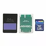 Sxhlseller Game Card Adapter, Universal Game Console Card Adapter Kit für MX4SIO Adapter, 64MB FMCB V1.966 Karte, Speicherkartenadapter mit 128G Speicherkarte(Schlanke Konsolen)