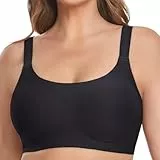 Vinfact Glatter BHS Damen Ohne Bügel Bügelloser BH Halt Grosse Grössen Ultrakomfortabler Tshirt Bra Soft Atmungsaktiver Schlaf Bralette mit zusätzlicher Verlängerung Schwarz S