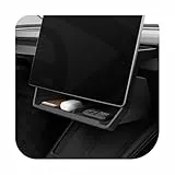 Spigen Tesla Model Y 2025 2026 Juniper 3 Highland 2024 2025 2026, Aufbewahrungsbox unter dem Bildschirm, Tablet Organizer Box Tablet Halterung für Tesla Model Y Juniper 2026 und 3 Highland 2026