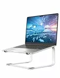 SOUNDANCE Laptop Ständer für Schreibtisch, Metall Computer Riser, Schwere Stabile PC Halterung, Ergonomische Laptops Aufzug für 12 bis 17,3 Zoll Notebook Computer, Weiß