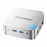ACEMAGIC V1 Mini PC,12th Gen Ιntel Alder Lake N97 Mini PC (bis zu 3,60 GHz),8GB DDR4 256GB M.2 SSD Mini Computer mit W11 Pro | RJ45 | 4K HDMI+DP | WiFi 5 für Zuhause/Büro/Schule