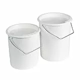 Westmark 2 Milch-/Vorrats-/Futtereimer mit Henkel und Deckel, Füllvermögen: 2 L und 3 L, Kunststoff, Maxi, Weiß, 237922E7
