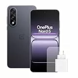 OnePlus Nord 5 Smartphone 8 GB RAM 256 GB Speicher, 6,83 Zoll, 144 Hz AMOLED, Snapdragon 8s Gen 3, 5200 mAh Akku, mit 80 W Ladegerät, grau