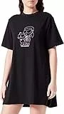 KARL LAGERFELD Damen Ikonik 2.0 Pyjama Kleid Schwarz XS