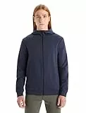 Icebreaker Langärmeliges Sweatshirt mit Reißverschluss und Kapuze Central Classic Herren - Midlayer Merinowolle Oberteil, Zip up Sweatshirt, Laufshirt - Midnight Navy, L