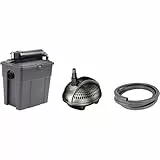 Pontec 50239 MultiClear Set 8000 - Komplettset aus Filterpumpe und Durchlauffilter / Durchlauffilterset / Mehrkammerfilter, Schwarz