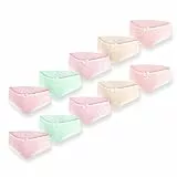 SAMILY Unterhosen Mädchen 100% Baumwolle 10er Pack Unterwäsche Slips bequem atmungsaktiv Gr. 134/140