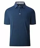 igeekwell Poloshirt Herren Kurzarm Atmungsaktive Tshirt Knopfleiste Sommer Einfarbig Schnelltrocknend Cool Polos Polokragen Sportlich Activewear Polohemd Streifen Golf Tennis Outdoor Tshirt