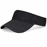 jerbro Unisex Visoren Cap Sonne Hut Golf Tenniskappe mit Sonnenblende Baseball Kappe Baseballmütze Einstellbar Visor Sommer Schirmmütze für Damen Herren (Schwarz)