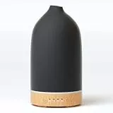 SALUBRITO Keramik Aroma Diffuser, Schwarz Diffusor für Ätherische Öle, Ultraschall Duftöl Diffuser, Aromatherapie Diffusor für Duftöle