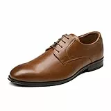 Bruno Marc Herren Anzugschuhe Schnürhalbschuhe Klassischer Business Derby Oxford Hochzeit Schuhe Schnürschuh,Size 45,Braun,SBOX229M-E