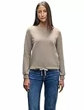 Street One Sweatshirt mit Rippdetail Mocha Dream 42