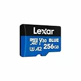 Lexar Blue Micro SD Karte 256GB, bis zu 160 MB/s Lesen, microSDXC UHS-I-Karte, Klasse 10, U3, V30, A2, Full-HD & 4K-Video, Hochgeschwindigkeits-Speicherkarte für Smartphones/Tablets/Action-Kameras