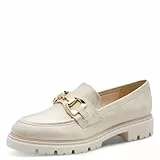 Marco Tozzi Damen Slipper weiches Feel Me Fußbett weiches Innenfutter Vegan Vegan, beige (Dune METALLIC), 38 EU