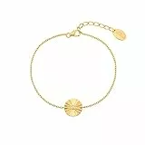 s.Oliver Armband 925 Sterling Silber Damen Armschmuck, mit Zirkonia synth., 17+3 cm, Gold, Kommt in Schmuck Geschenk Box, 2031438
