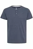!Solid Volker Herren T-Shirt Kurzarm Shirt Mit Grandad-Ausschnitt, Größe:M, Farbe:INS BLU M (P8991)