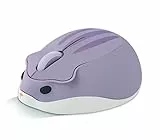 elec Space Kabellose Maus,Niedliche Optische Hamsterform Maus, 1200 DPI Rauschunterdrückung Ultra Portable Travel Mouse, 2,4 GHz mit USB Unifying Receiver, für PC/Mac/Laptop Kids Girl Gift(lila)