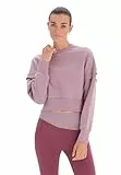 Dagi Women's Long Sleeve Standing Collar Sweatshirt, Lilac, 38