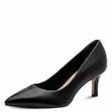 Tamaris Damen Klassische Pumps, Frauen Pumps,TOUCHit-Fußbett,Weiss,Rose,Touch-it,beige,Lack,rosa,atmungs-aktiv,bequem,Black Leather,39 EU