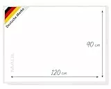 MAUL Whiteboard 90 x 120 cm MAULprimo | Magnettafel inkl. Ablageschale für Marker | Magnethaftend, beschriftbar und trocken abwischbar | Montage in Quer- und Hochformat | Weiß