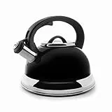 LACOR 68644 Flötenwasserkessel, Edelstahl, Schwarz